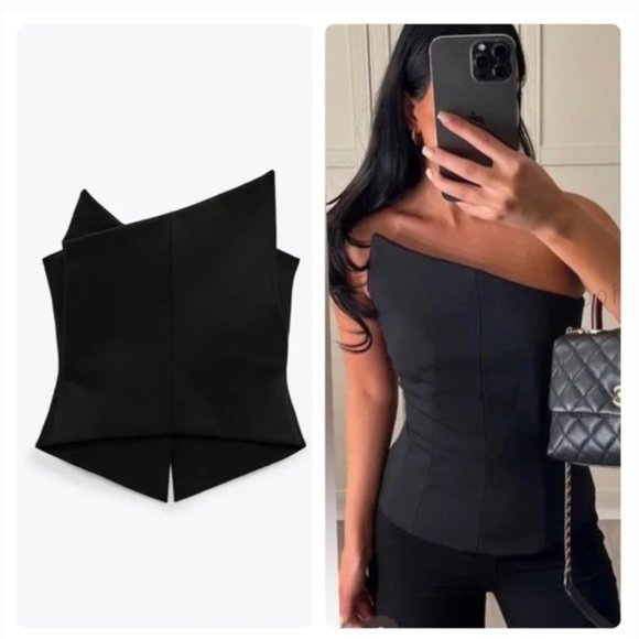 asymmetric bustier top